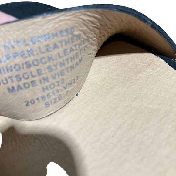 MADEWELL Shoes Womens 7 The Lina Platform Sandal in Suede True Black NH880 - Picture 4 of 10